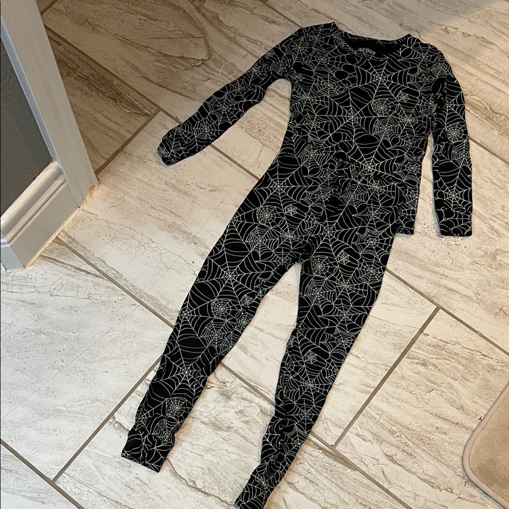 Old Navy Black Spider Web Kids Footie